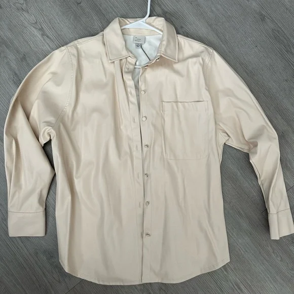 white christmas dresses Color Block Long Sleeve Men Button Up Shirt, Brown Beige Cream Pastel Tone Combo Print Buttoned Male Guys Collared Dress Shirt Chest Pocket 2XL main image 1
